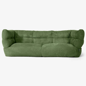 Albert Sækkestol Sofa 3 pers 2.0 - Klassisk Jernbanefløjl Skovgrøn