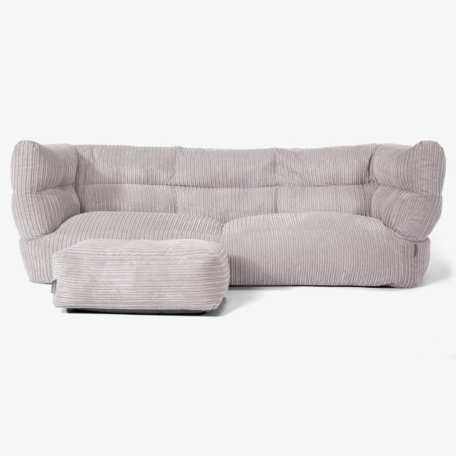 Albert Sækkestol Sofa 3 pers 2.0 - Klassisk Jernbanefløjl Sølvgrå 02