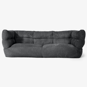 Albert Sækkestol Sofa 3 pers 2.0 - Klassisk Jernbanefløjl Sort