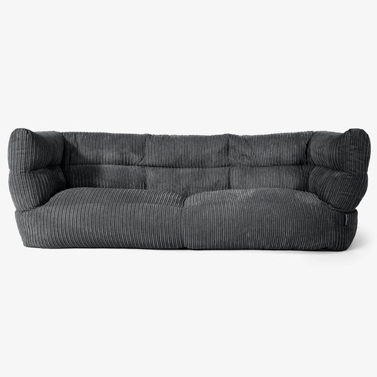 Albert Sækkestol Sofa 3 pers 2.0 - Klassisk Jernbanefløjl Sort 01