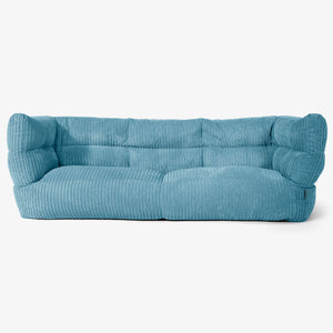 Albert Sækkestol Sofa 3 pers 2.0 - Klassisk Jernbanefløjl Turkis Blå