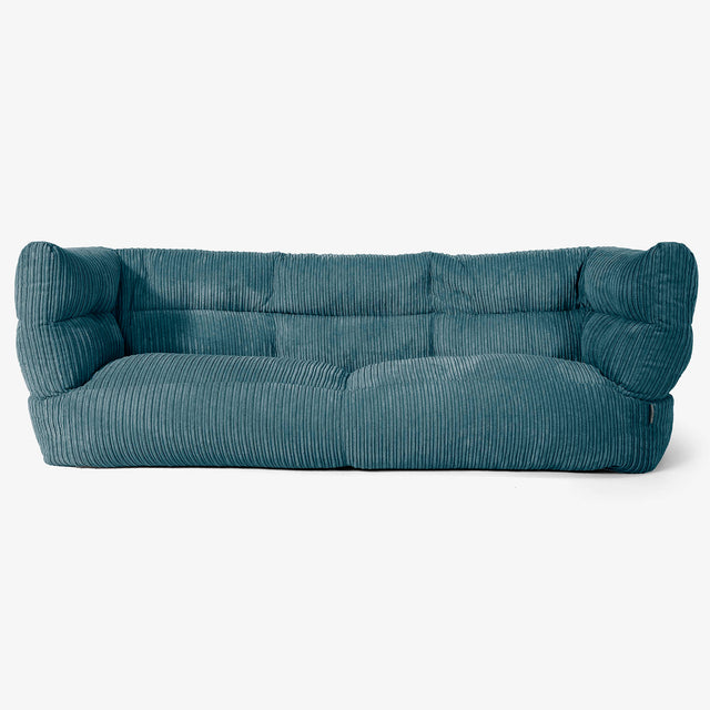 Albert Sækkestol Sofa 3 pers 2.0 - Klassisk Jernbanefløjl Turkis 01
