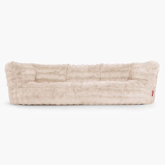 Albert Sækkestol Sofa 3 pers-Imiteret Pels Bubble Cremefarvet 01