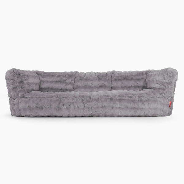 Albert Sækkestol Sofa 3 pers-Imiteret Pels Bubble Grå 01