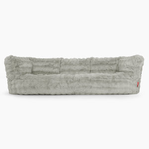 Albert Sækkestol Sofa 3 pers - Imiteret Pels Bubble Salviegrøn