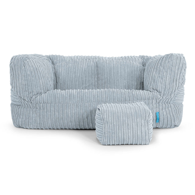 Albert Børnesofa 2-6 år - Klassisk Jernbanefløjl Baby Blå 02