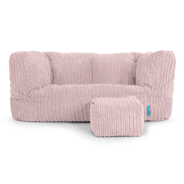 Albert Børnesofa 2-6 år - Klassisk Jernbanefløjl Blush Lyserød 02