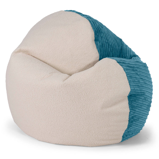 Flexforma Sækkestol til Små Børn 1-3 år Udskifteligt betræk - Boucle & Jernbanefløjl 01