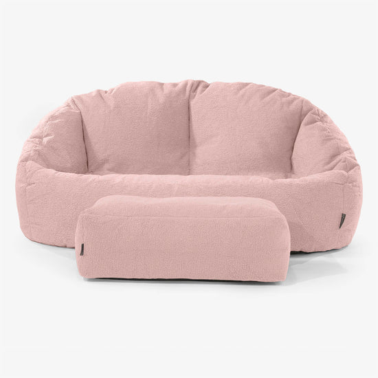 Bubble-sækkesofa - Boucle Lyserød 02