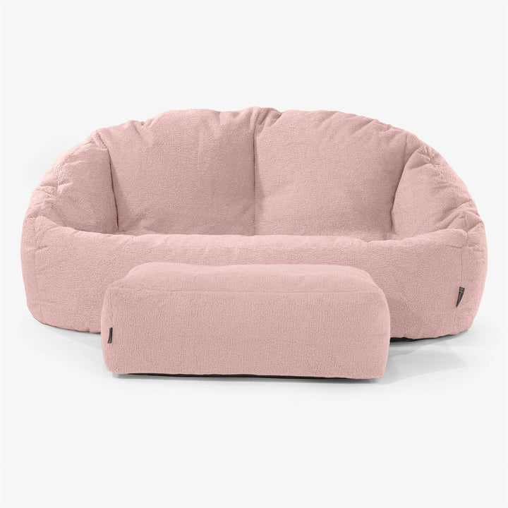 Bubble-sækkesofa - Boucle Lyserød 02