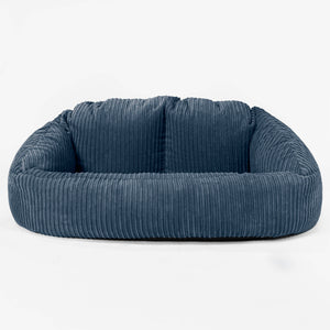 Bubble-sækkesofa - Klassisk Jernbanefløjl Navy