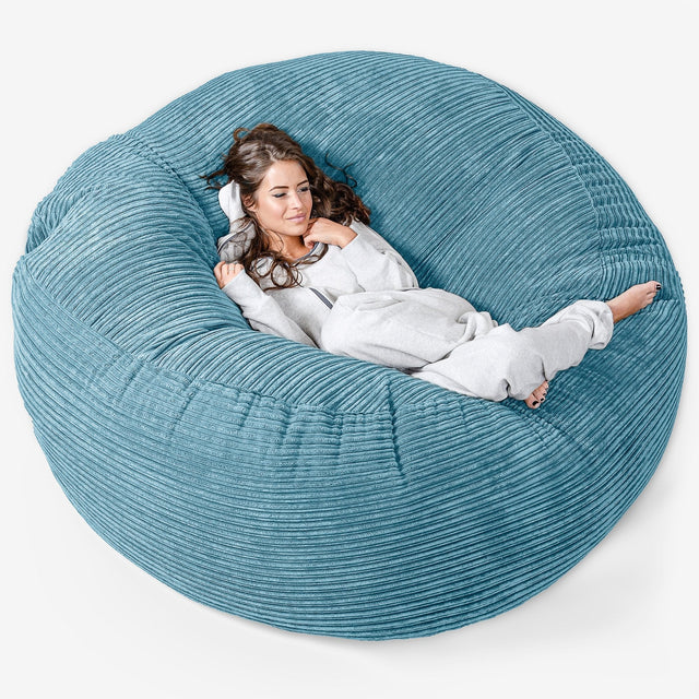 Kæmpe Sækkestol Sofa XXL 'Mega Mammut' Udskifteligt betræk - Klassisk Jernbanefløjl 01
