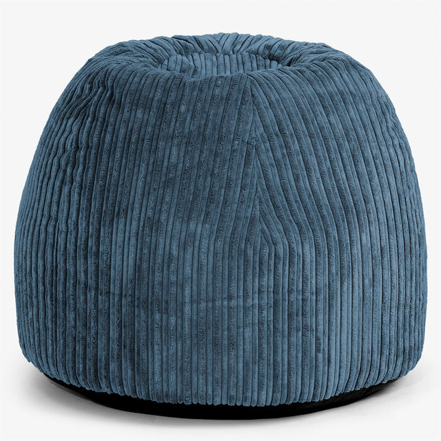 Ergonomisk Kontor-pouf Stol - Klassisk Jernbanefløjl Navy - 01