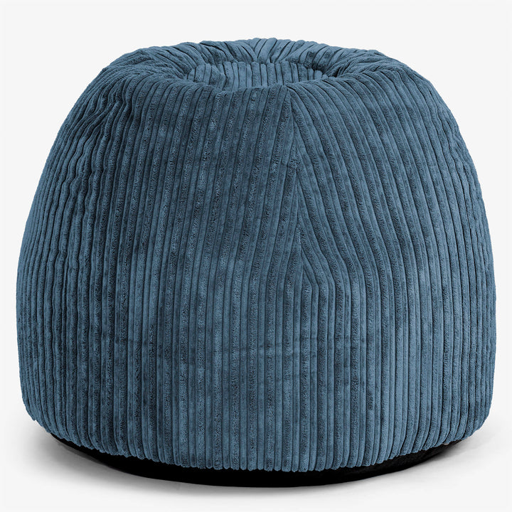 Ergonomisk Kontor-pouf Stol - Klassisk Jernbanefløjl Navy - 01