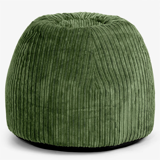 Ergonomisk Kontor-pouf Stol - Klassisk Jernbanefløjl Skovgrøn - 01