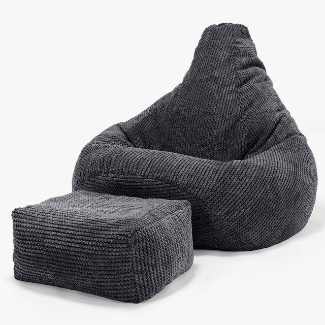 Gamer Sækkestol - Pom Pom Sort 01