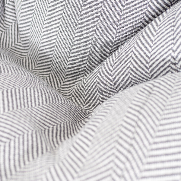Gamer Sækkestol - Strikket Sildebensmønster Grå Fabric Close-up Image