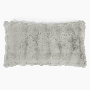 Kæmpe Pudebetræk 40 x 70cm - Imiteret Pels Bubble Salviegrøn