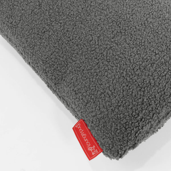 Kæmpe Pudebetræk 70 x 70cm - Boucle Grå Fabric Close-up Image