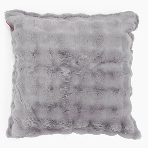 Kæmpe Pudebetræk 70 x 70cm - Imiteret Pels Bubble Grå