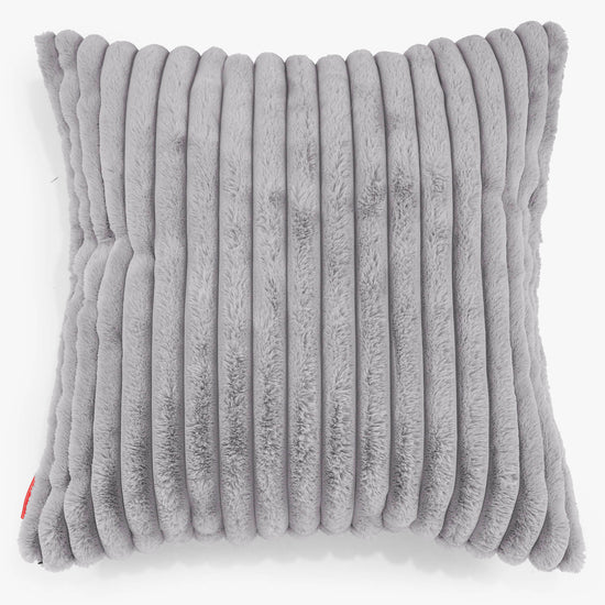 Kæmpe Pudebetræk 70 x 70cm - Ultraplysfløjl Grå 01