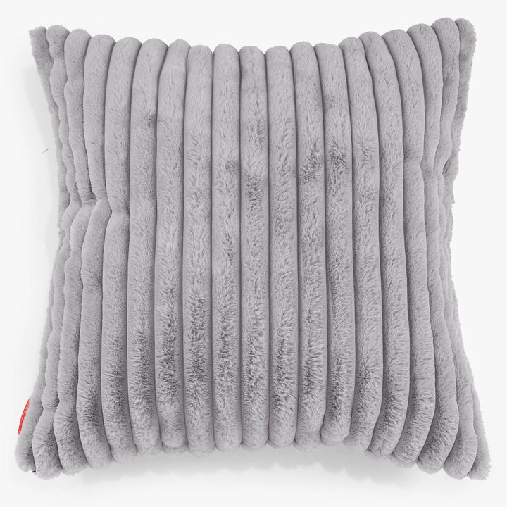 Kæmpe Pudebetræk 70 x 70cm - Ultraplysfløjl Grå 01