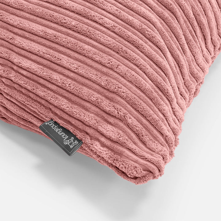 Kæmpe Pudebetræk 40 x 70cm - Klassisk Jernbanefløjl Fersken 02