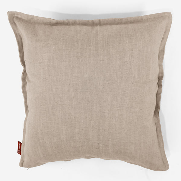 Kæmpe Pudebetræk 70 x 70cm - Hørlook Cremefarvet 01