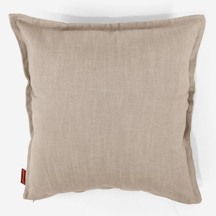 Kæmpe Pudebetræk 70 x 70cm - Hørlook Cremefarvet 01
