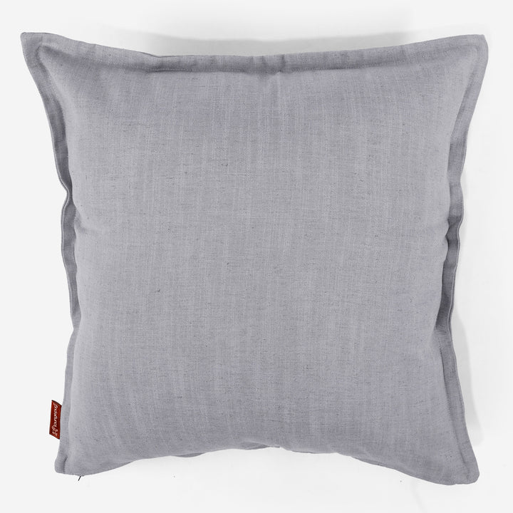 Kæmpe Pudebetræk 70 x 70cm - Hørlook Sølv 01