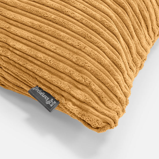 Kæmpe Pudebetræk 70 x 70cm - Klassisk Jernbanefløjl Gylden Honning 03