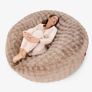 Kæmpe Sækkestol Sofa XXL 'Mega Mammut' - Imiteret Pels Bubble Mink