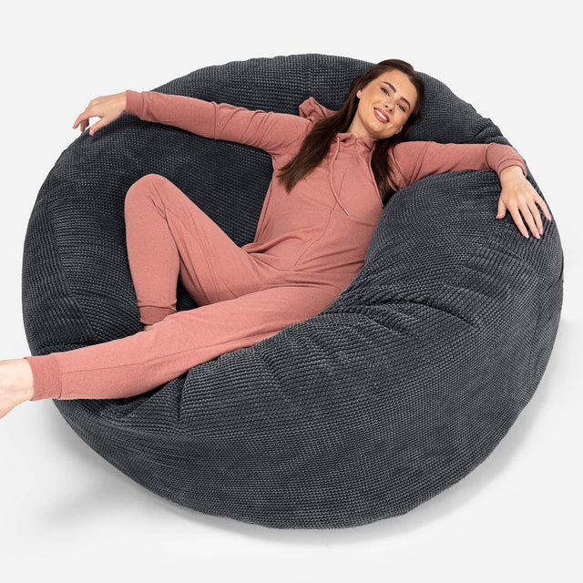Kæmpe Sækkestol Sofa XXL 'Mega Mammut' - Pom Pom Sort 01