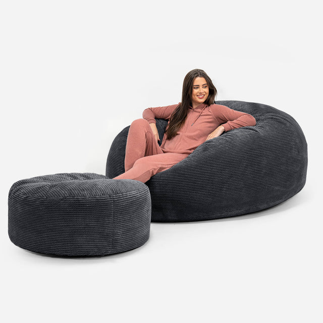 Kæmpe Sækkestol Sofa XXL 'Mega Mammut' - Pom Pom Sort 02