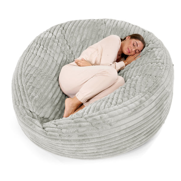 Kæmpe Sækkestol Sofa XXL 'Mega Mammut' - Ultraplysfløjl Salviegrøn