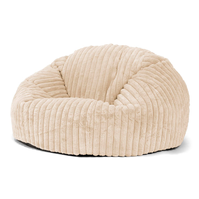 Klassisk Sækkestol Sofa - Ultraplysfløjl Cremefarvet 01