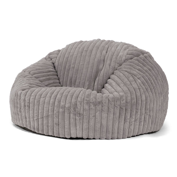 Klassisk Sækkestol Sofa - Ultraplysfløjl Grå 01