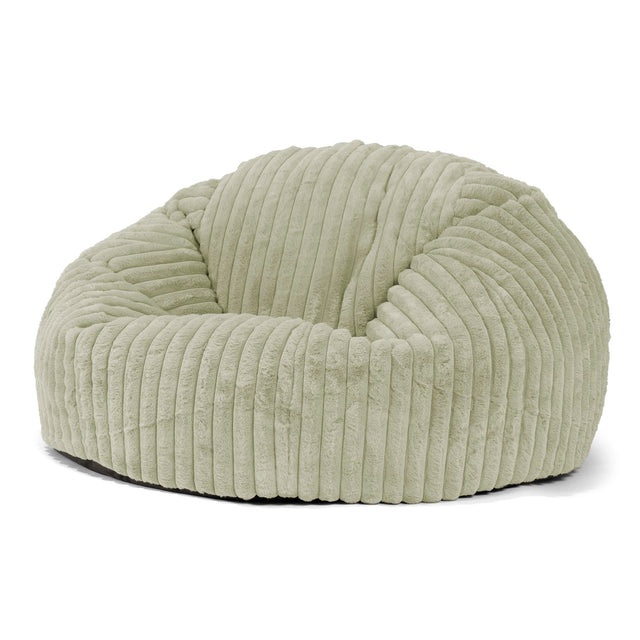 Klassisk Sækkestol Sofa - Ultraplysfløjl Salviegrøn 01
