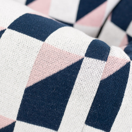 Klassisk Sækkestol - Strikket Geometrisk Blå 04