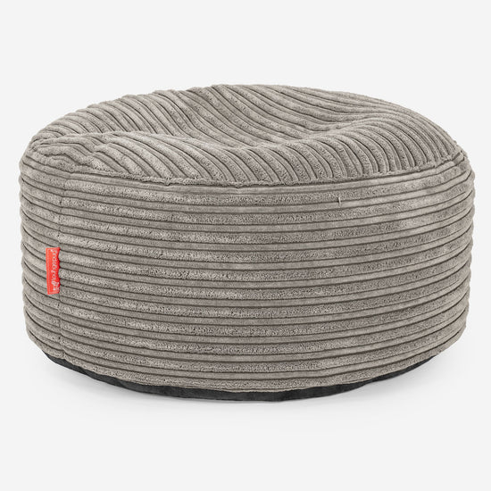 Ottoman Puf med Bakke - Klassisk Jernbanefløjl Mink 03