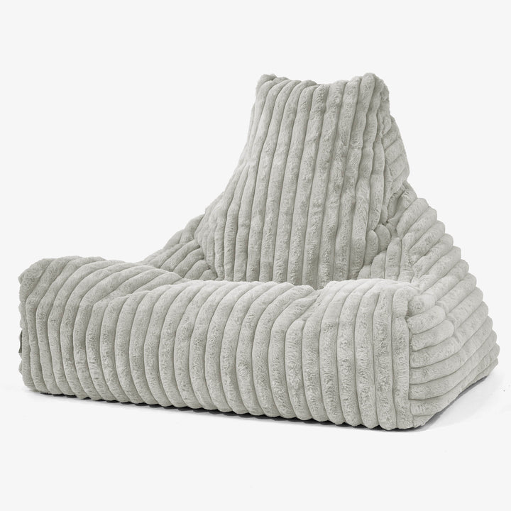 Lounge Sækkestol - Ultraplysfløjl Salviegrøn 01