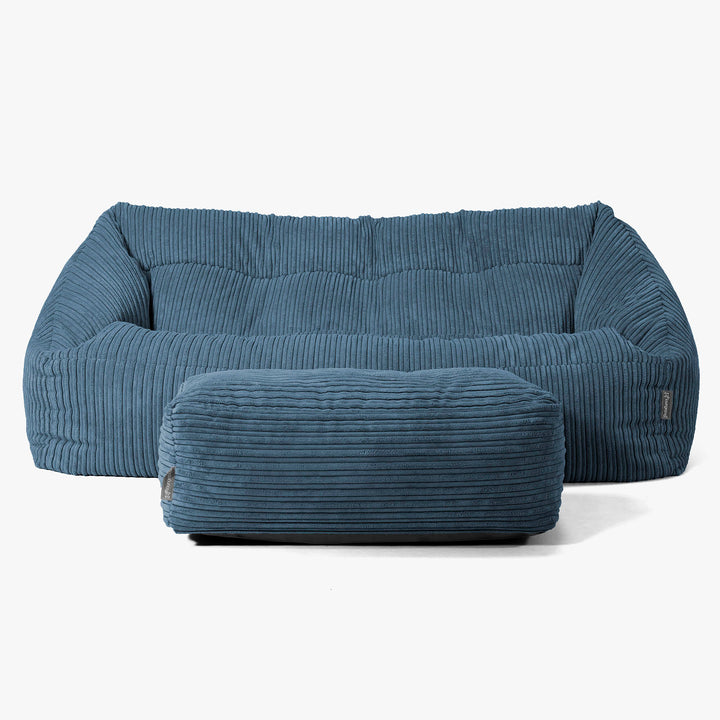Maya Sækkesofa - Klassisk Jernbanefløjl Navy 02