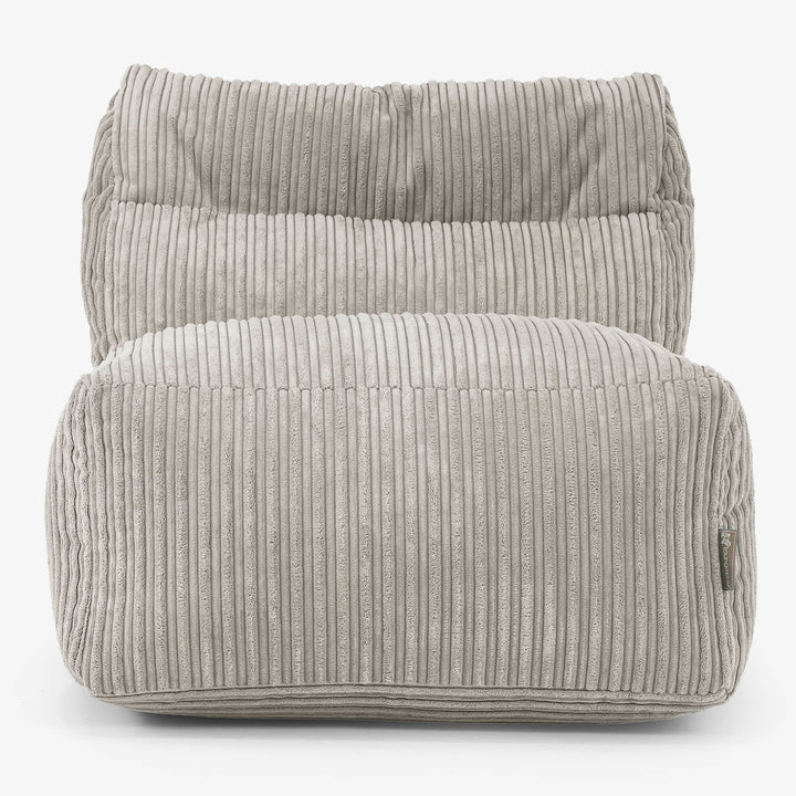 Modulsofa Sækkestol, Midter Sektion - Klassisk Jernbanefløjl Mink 02