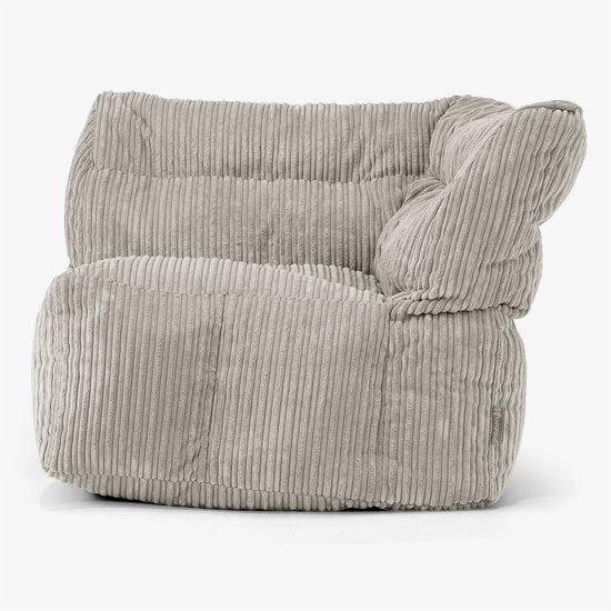 Modulsofa Sækkestol, Venstre Hjørne Sektion - Klassisk Jernbanefløjl Mink 01