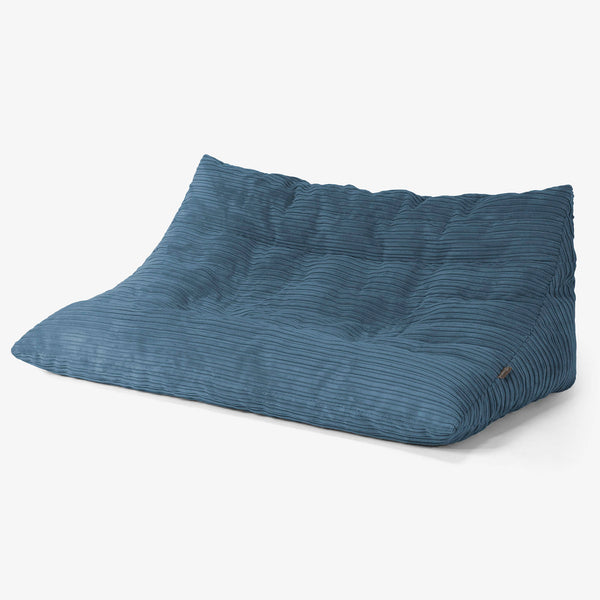 Noah Gulvsofa Sækkestol - Jernbanefløjl Navy 01