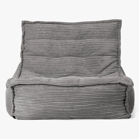 Oliver Gulvstol Sækkestol - Jernbanefløjl Grafit Grå 02