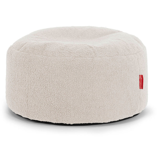 Ottoman Puf med Bakke - Boucle Elfenben - 01