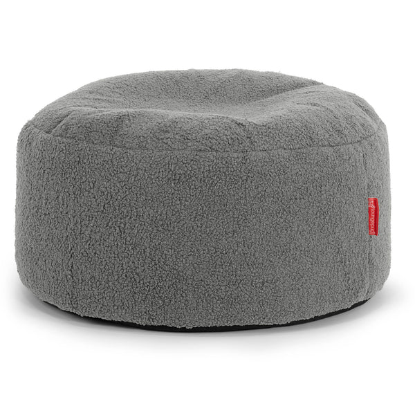 Ottoman Puf med Bakke - Boucle Grå - 01
