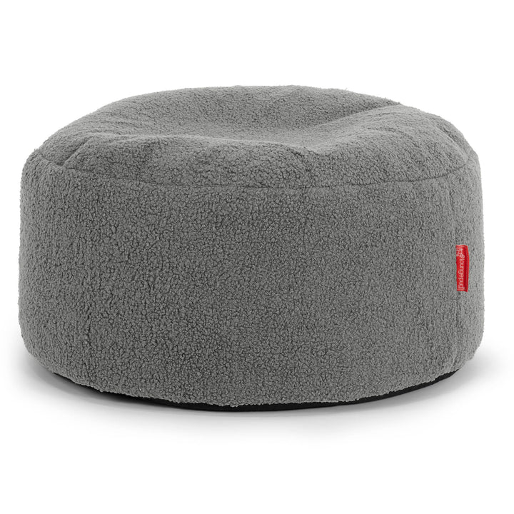 Ottoman Puf med Bakke - Boucle Grå - 02
