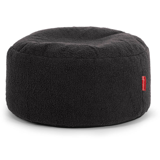Ottoman Puf med Bakke - Boucle Grafit Grå - 02